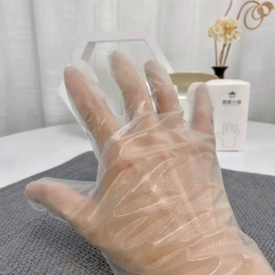 ถุงมือพลาสติกนูน